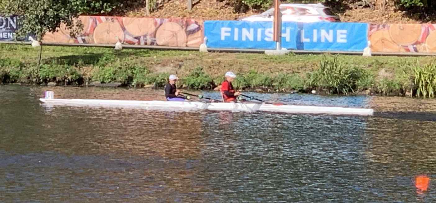 Ron Gold competing with partner, Ali McCann, in the 2021 “Head of the Charles” Race 